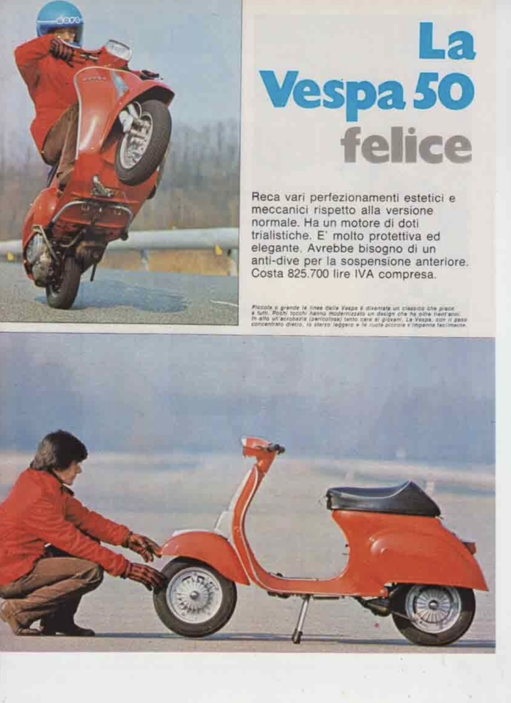 pubblicità vespa 50